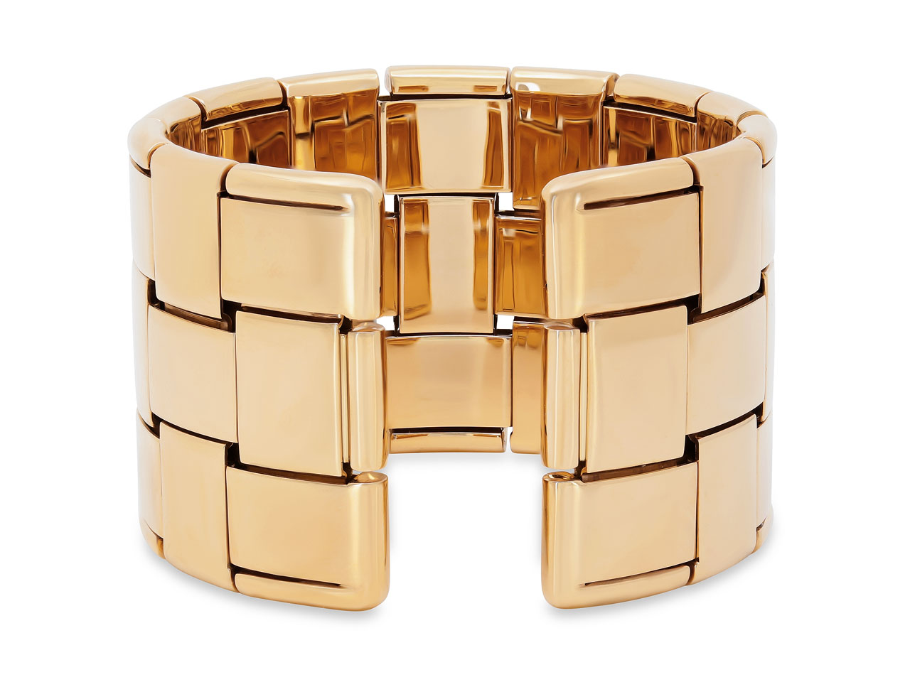 Vhernier 'Giunco' Wide Cuff Bracelet in 18K Rose Gold