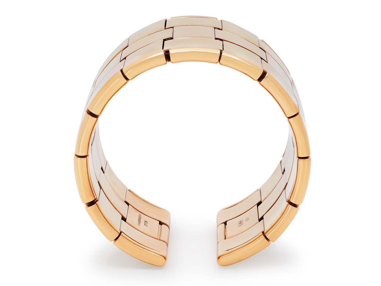 Vhernier 'Giunco' Wide Cuff Bracelet in 18K Rose Gold