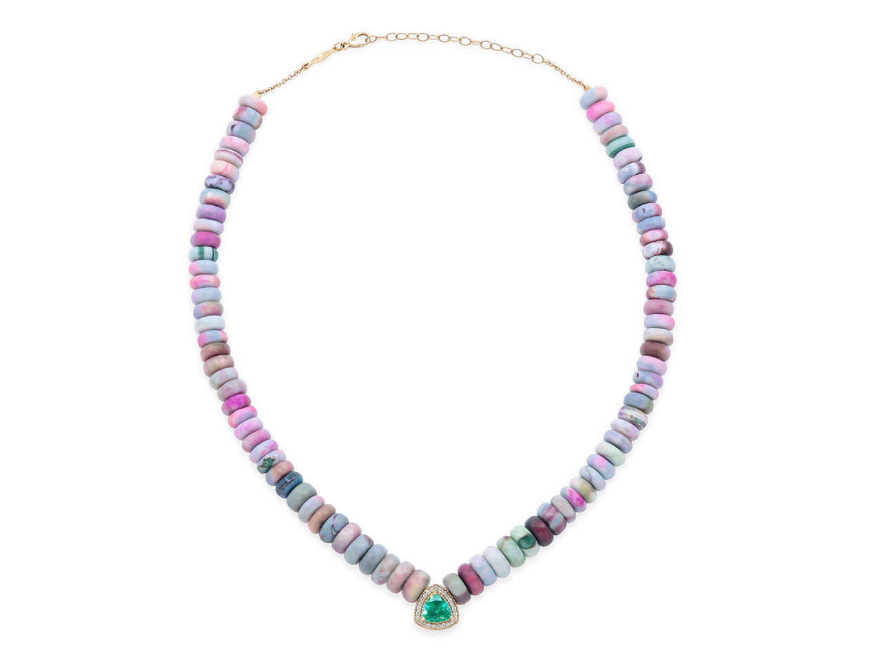 Jacquie Aiche Opal, Apatite and Diamond Necklace in 14K Gold