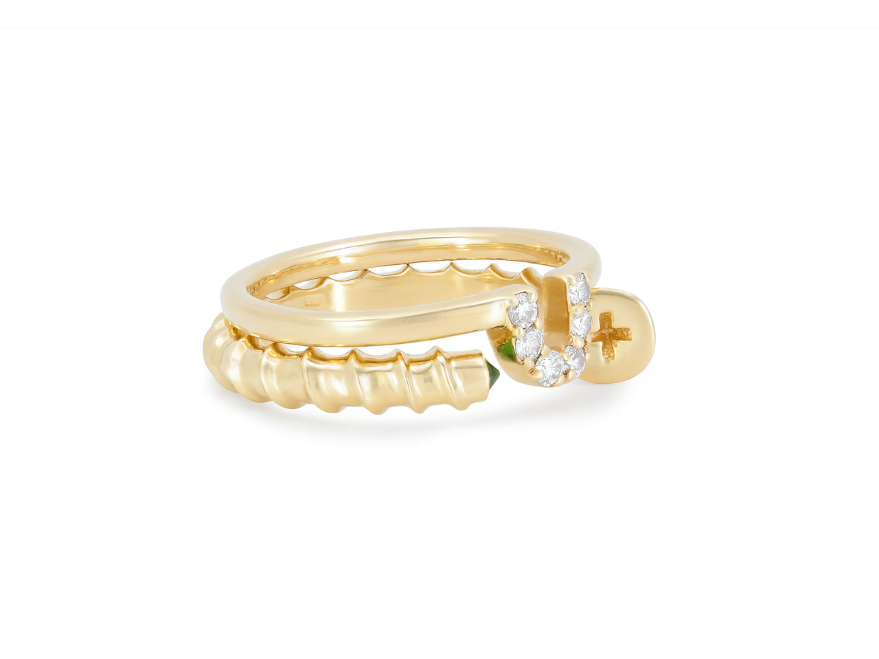 Alison Lou 'Screw Stack' Ring in 14K Gold