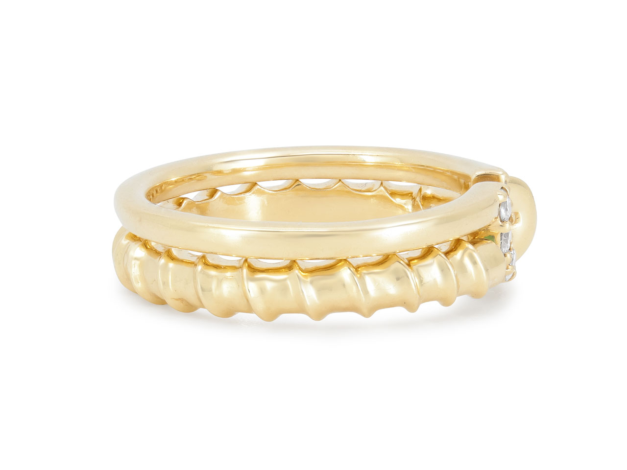 Alison Lou 'Screw Stack' Ring in 14K Gold