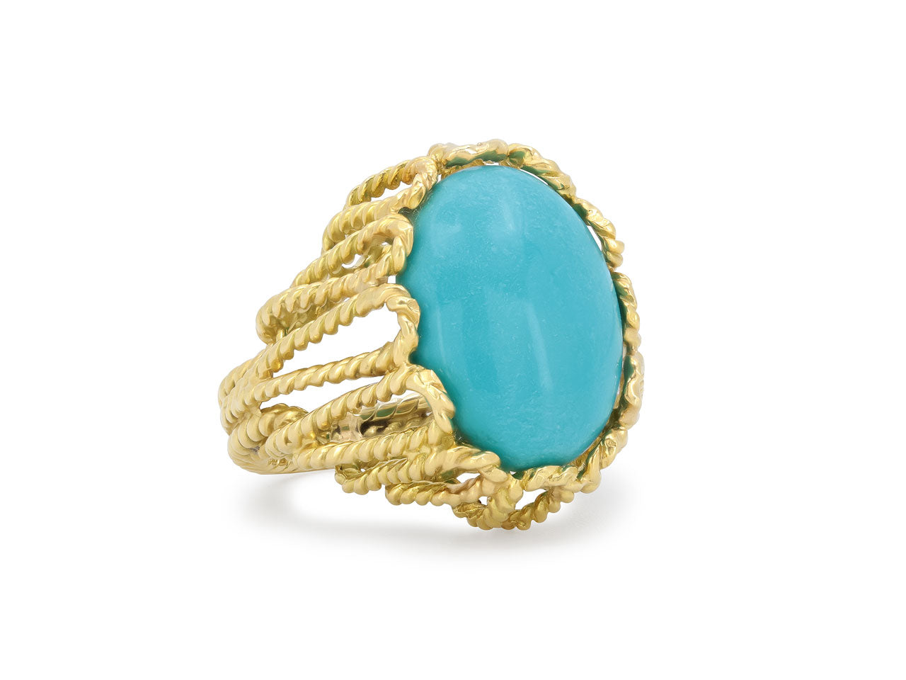 Turquoise Ring in 18K Gold