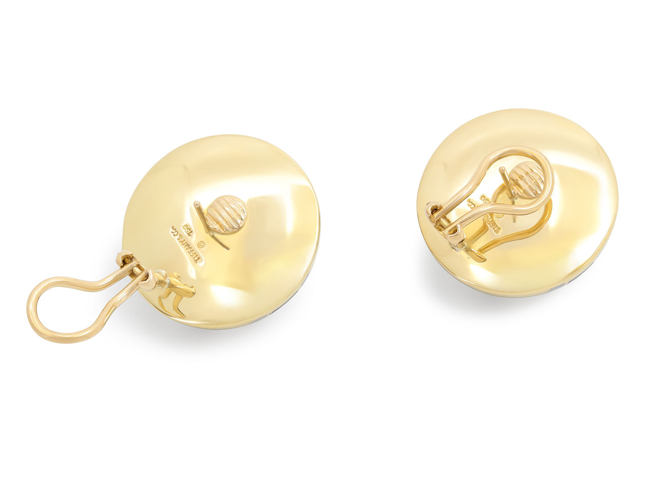 Tiffany & Co. Angela Cummings Onyx and Mother of Pearl Earrings in 18K Gold