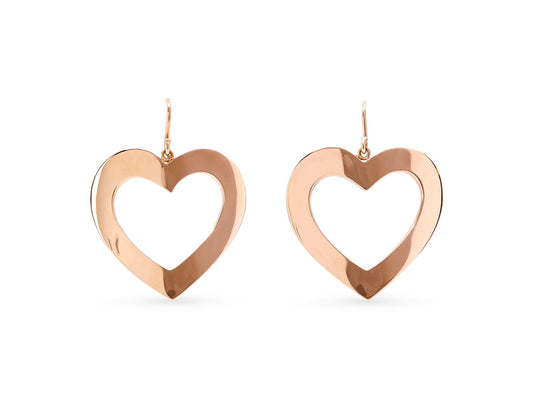 Heart Earrings in 18K Rose Gold