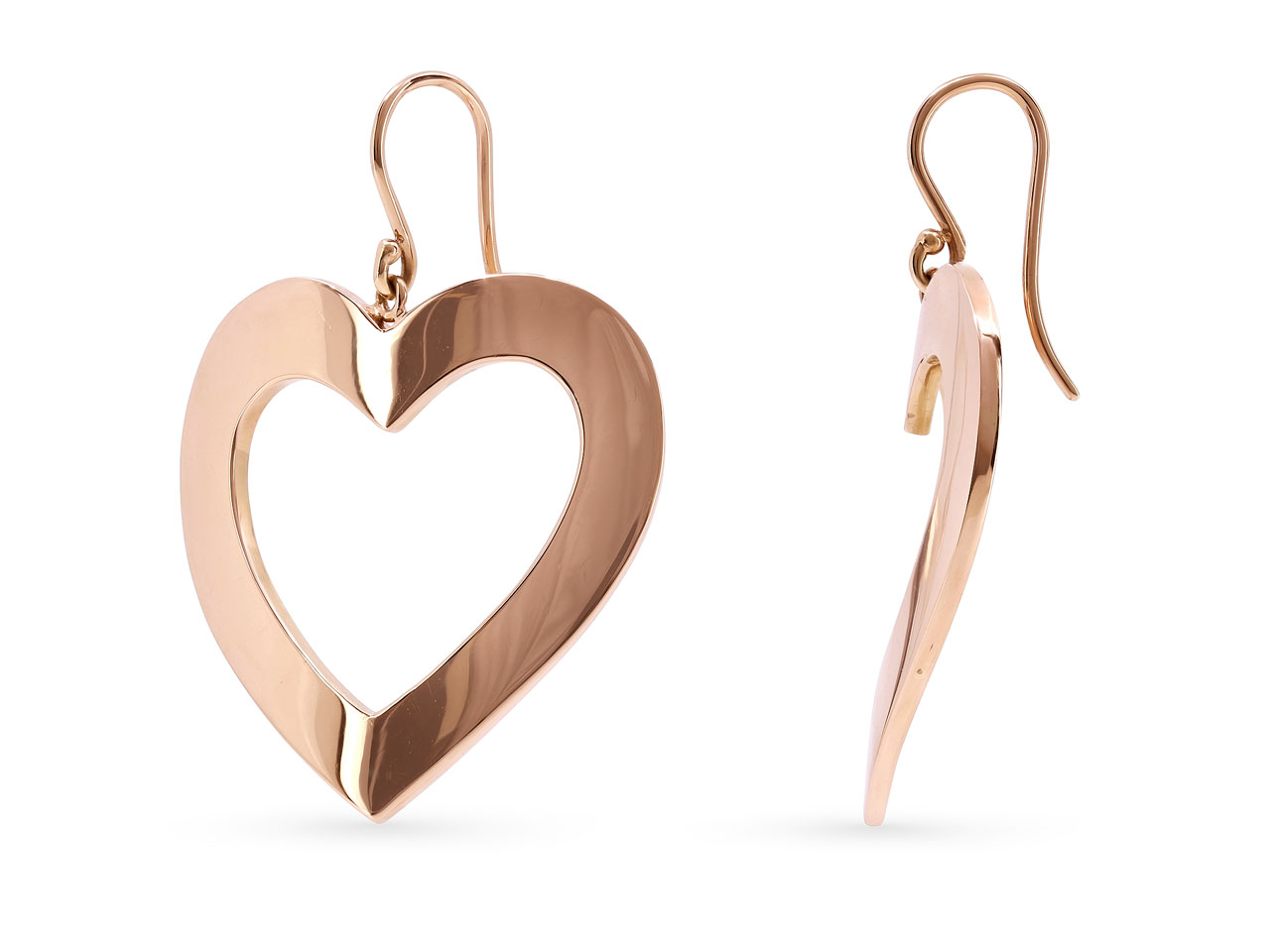 Heart Earrings in 18K Rose Gold