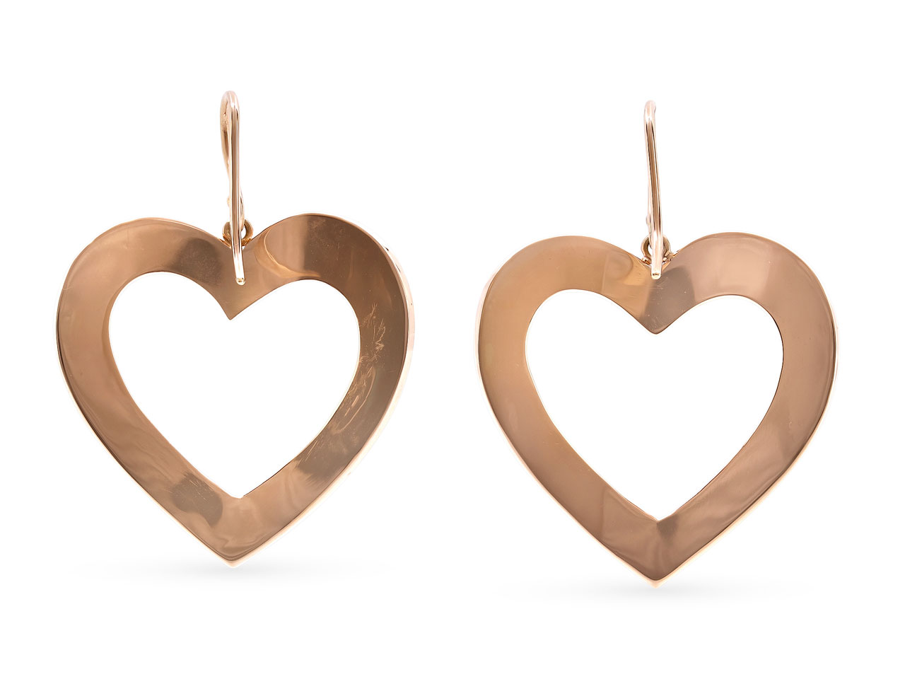 Heart Earrings in 18K Rose Gold