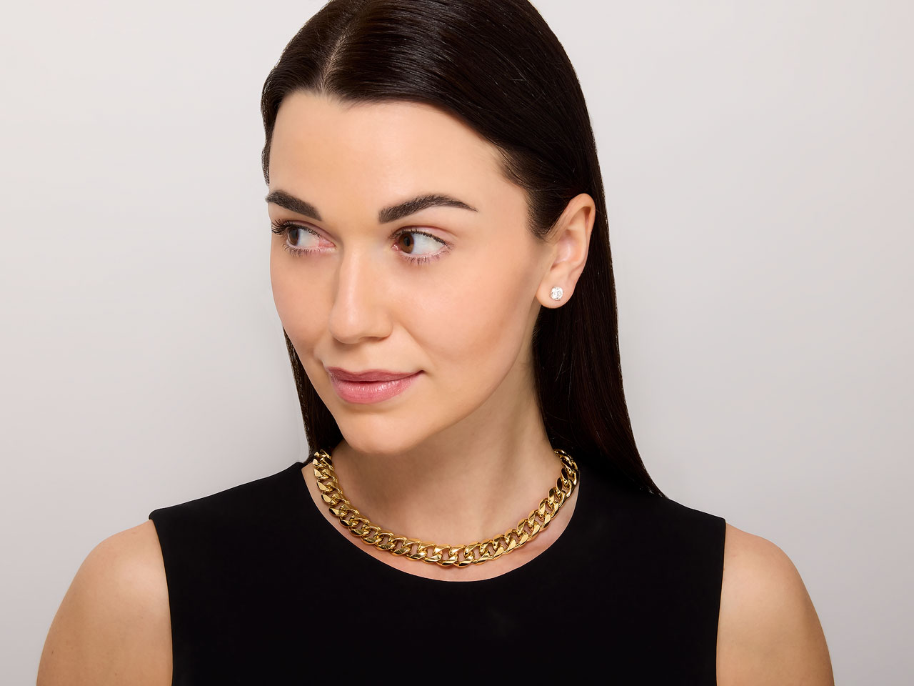 Curblink Necklace in 18K Gold