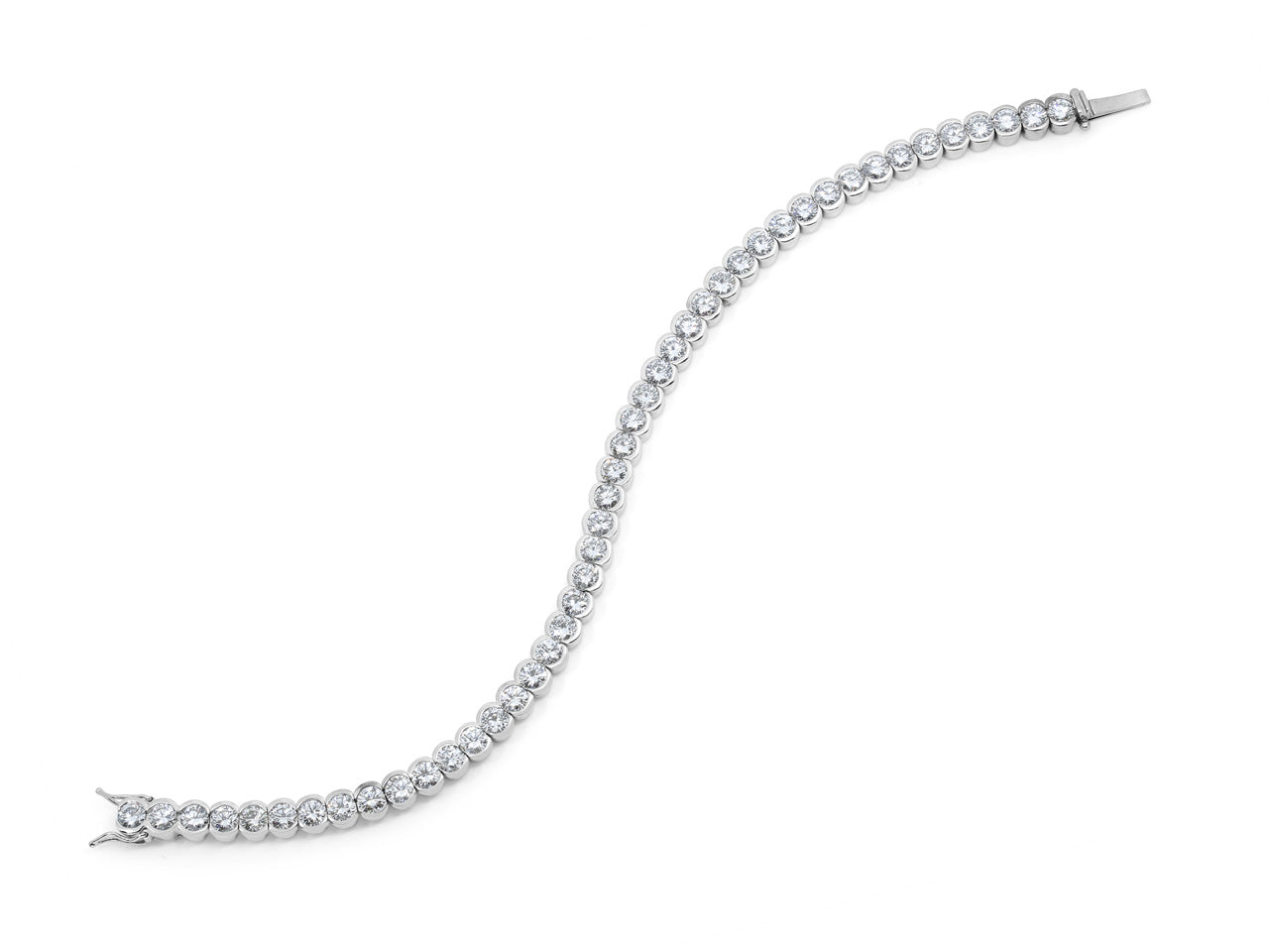 Diamond Line Bracelet in 18K White Gold