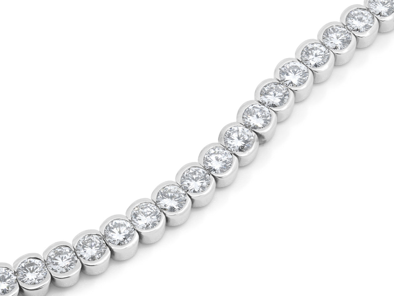 Diamond Line Bracelet in 18K White Gold