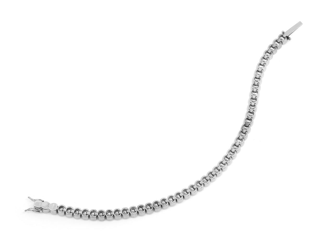 Diamond Line Bracelet in 18K White Gold