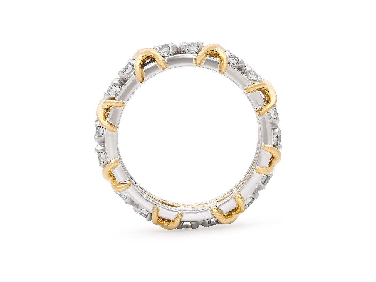 Tiffany & Co. Schlumberger 'Sixteen Stone' Diamond Ring in 18K Gold and Platinum