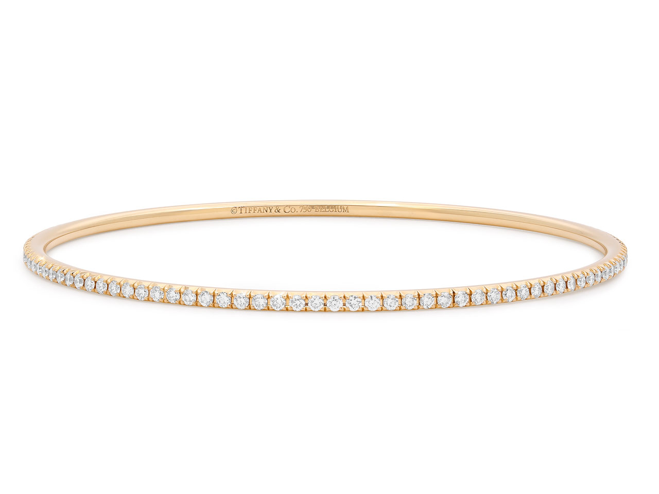 Tiffany & Co. 'Metro' Diamond Bangle Bracelet in 18K Gold