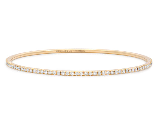 Tiffany & Co. 'Metro' Diamond Bangle Bracelet in 18K Gold