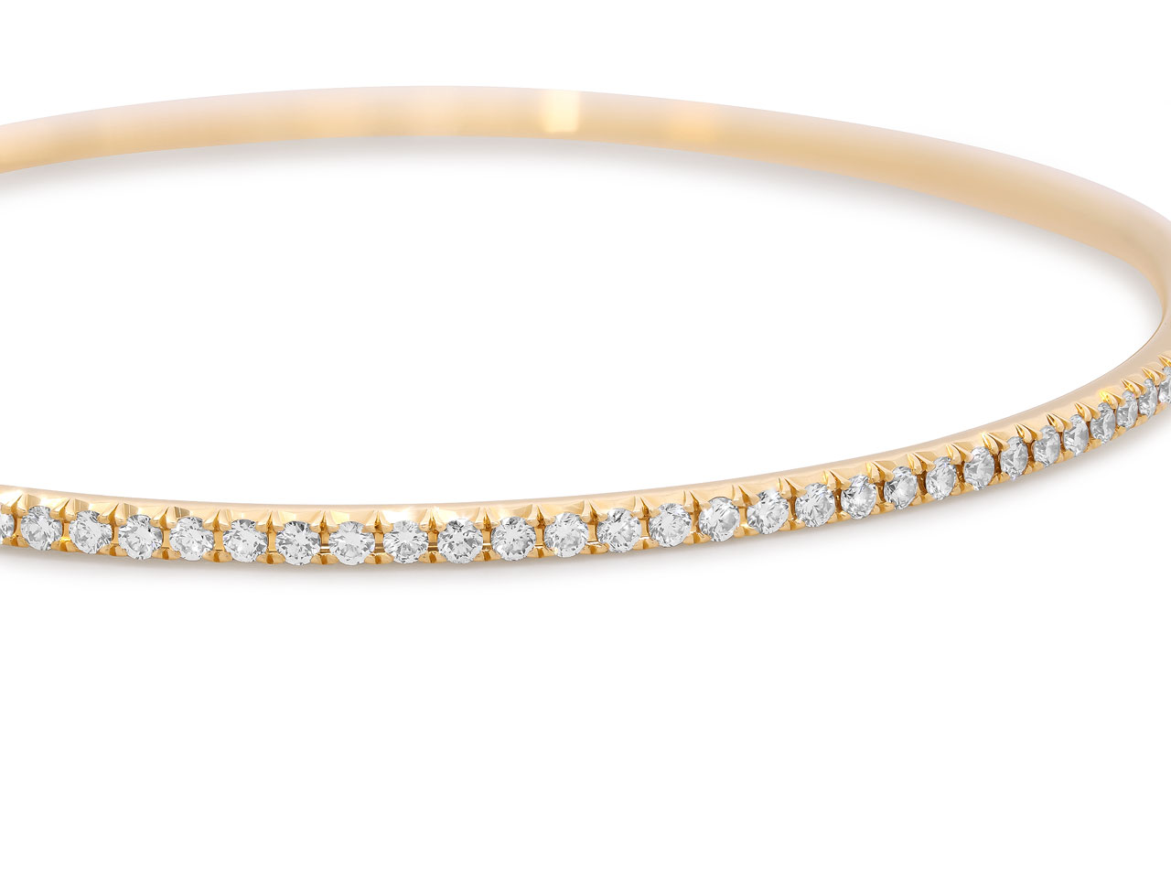 Tiffany & Co. 'Metro' Diamond Bangle Bracelet in 18K Gold