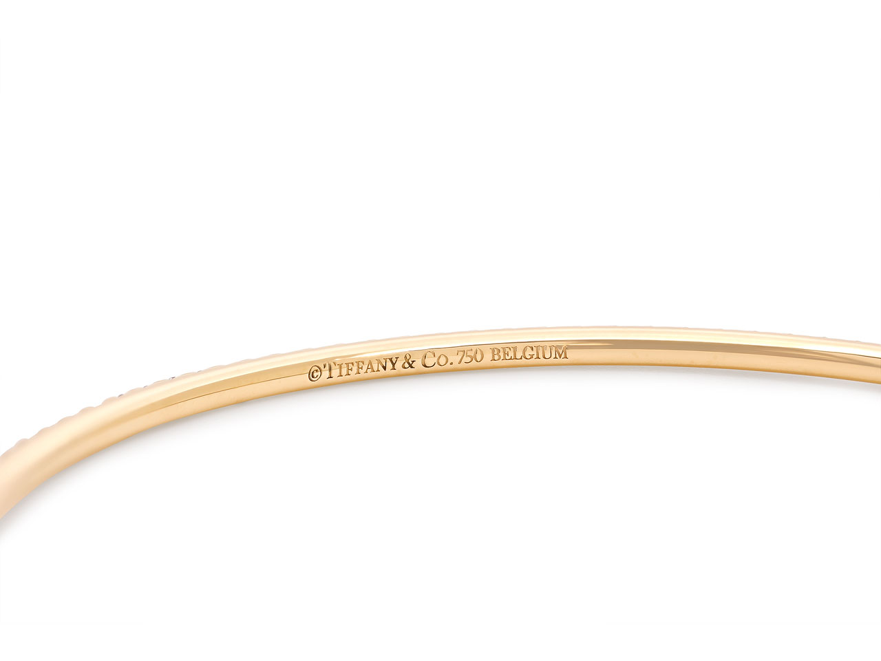 Tiffany & Co. 'Metro' Diamond Bangle Bracelet in 18K Gold