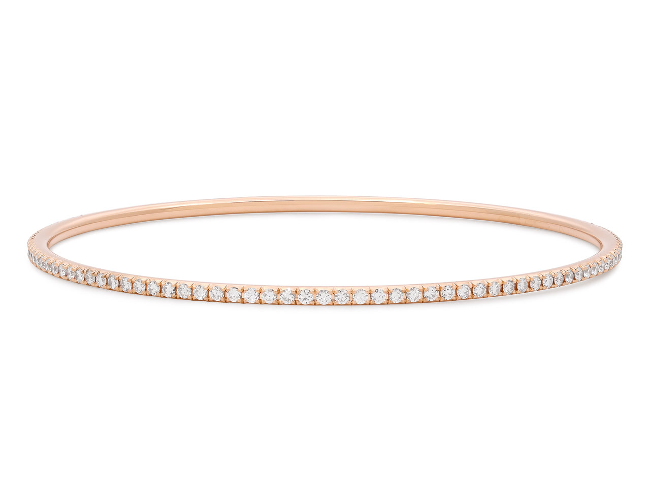 Tiffany & Co. 'Metro' Diamond Bangle Bracelet in 18K Rose Gold