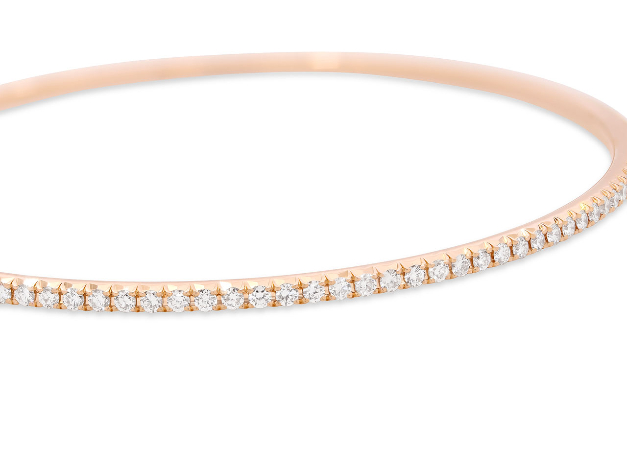 Tiffany & Co. 'Metro' Diamond Bangle Bracelet in 18K Rose Gold