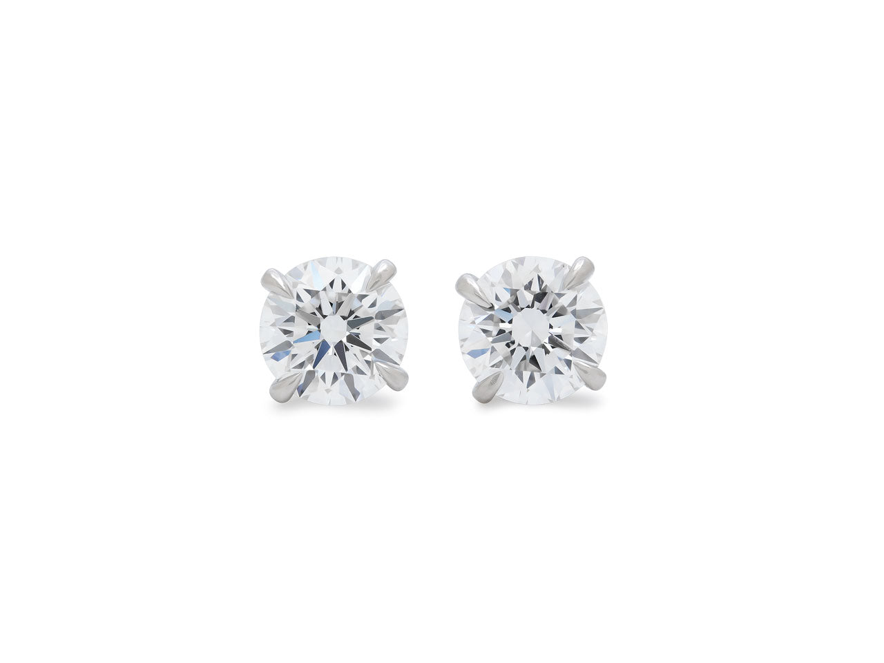 Beladora 'Bespoke' Diamond Studs, 3.60 total carats, G color, VS1 clarity, in Platinum