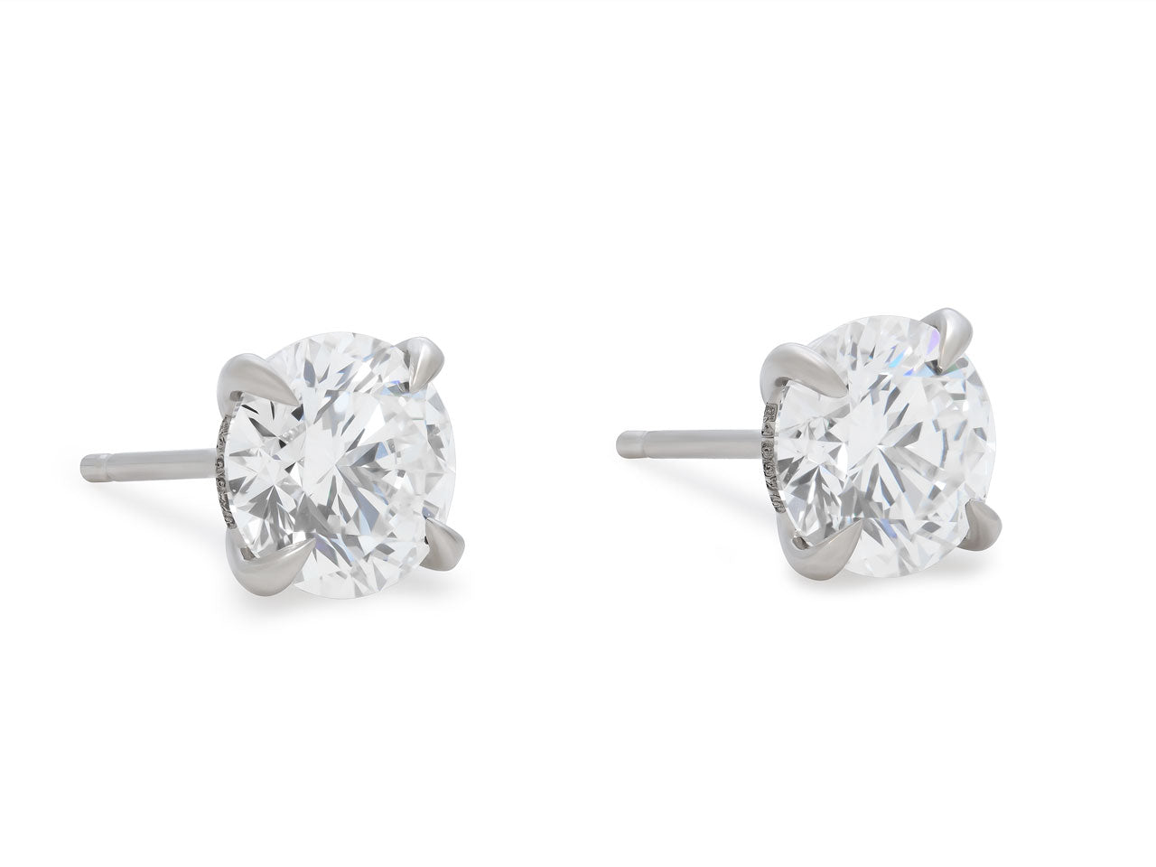 Beladora 'Bespoke' Diamond Studs, 3.60 total carats, G color, VS1 clarity, in Platinum