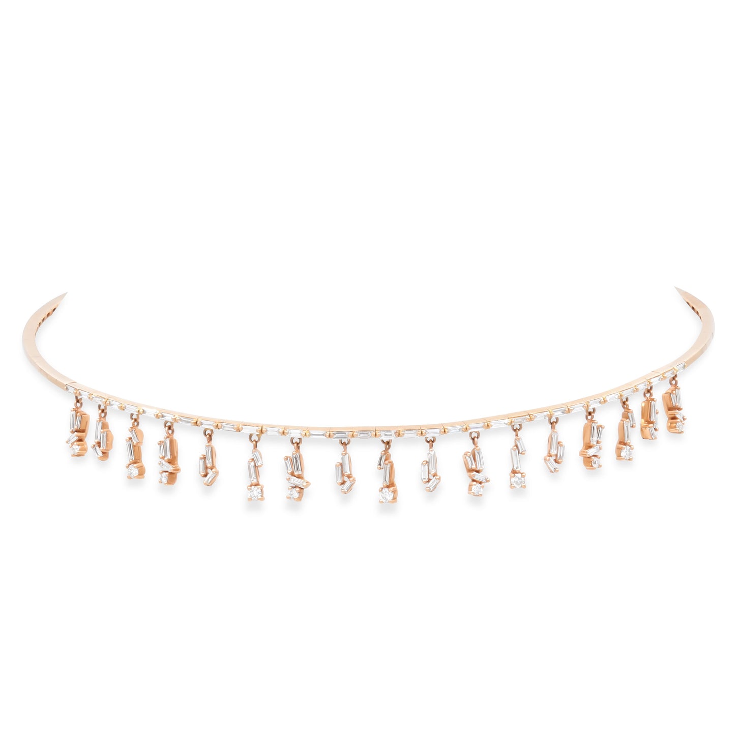 Suzanne Kalan 'Cascade Fireworks' Diamond Choker in 18K Rose Gold