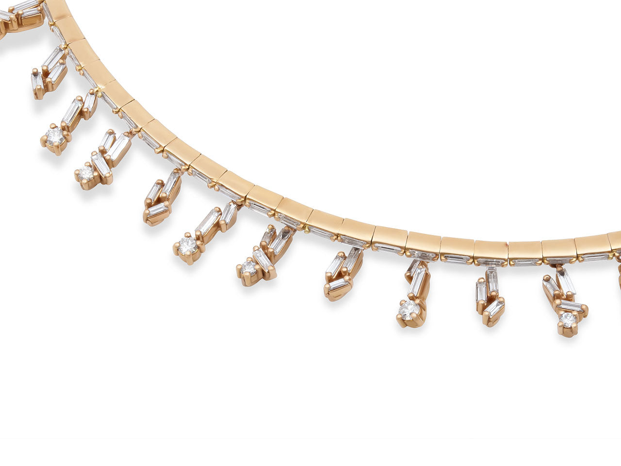 Suzanne Kalan 'Cascade Fireworks' Diamond Choker in 18K Rose Gold