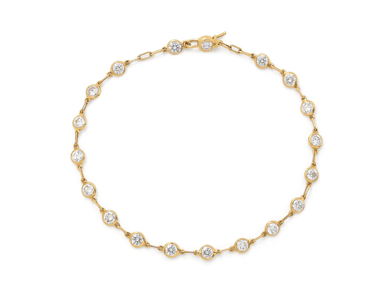 Tiffany and Co. Elsa Peretti 'Diamonds by the Yard' Bracelet in 18K Gold