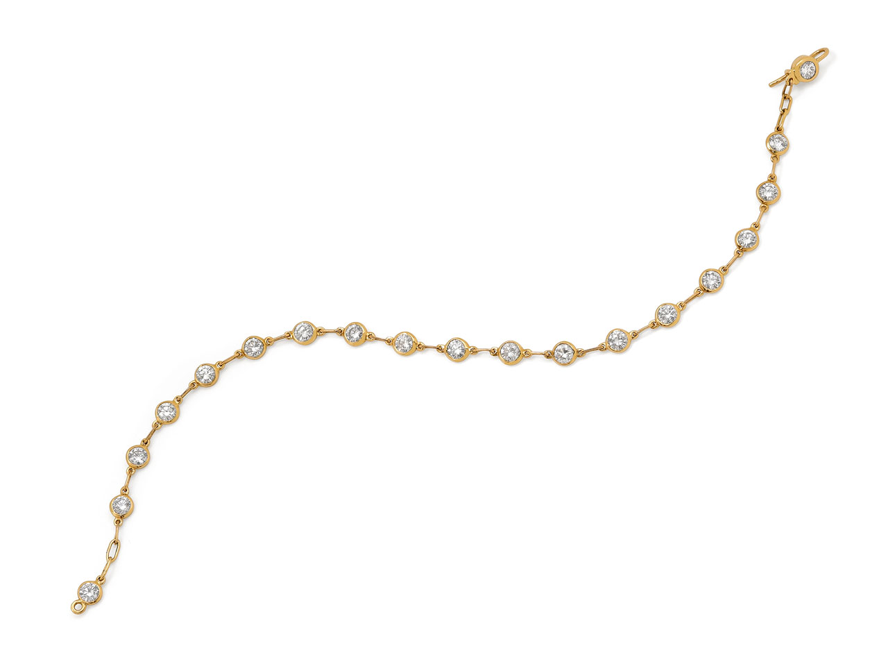 Tiffany and Co. Elsa Peretti 'Diamonds by the Yard' Bracelet in 18K Gold