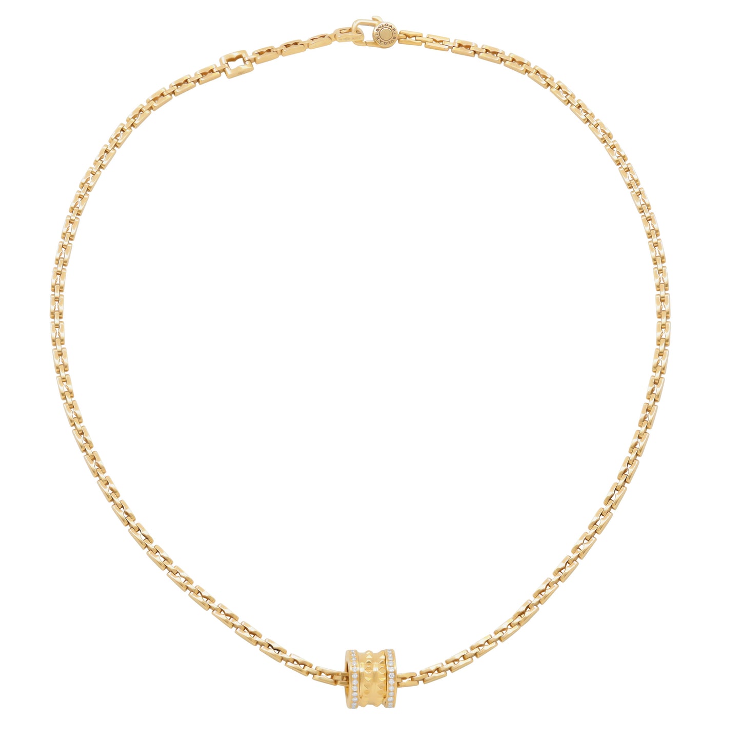 Bulgari 'B.zero1 Rock' Diamond Pendant Necklace in 18K Gold