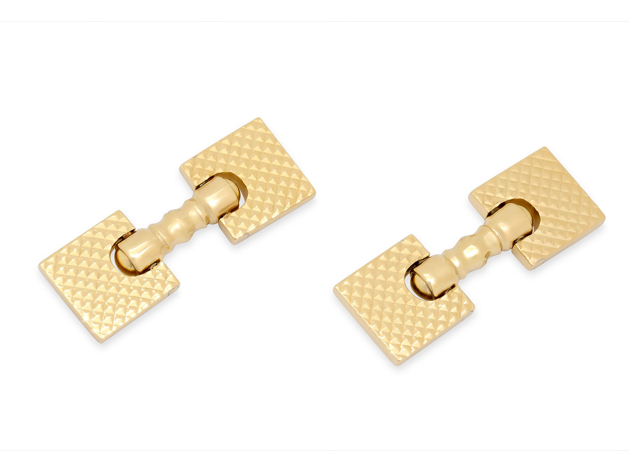 Mid-Century Reversible Cufflinks in 14K Gold