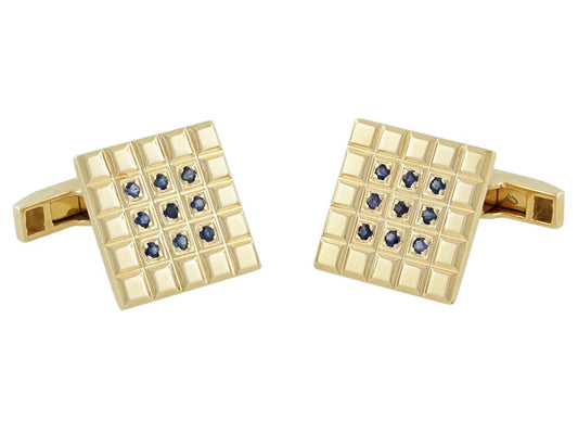 Charles Gold and Co. Sapphire Cufflinks in 14K