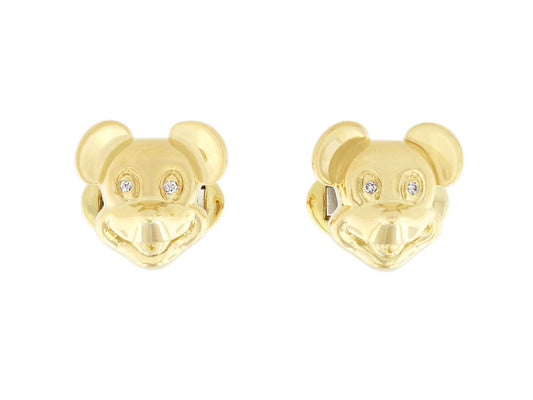 Mouse Cufflinks in 18K