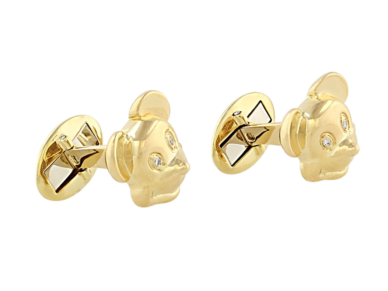 Mouse Cufflinks in 18K