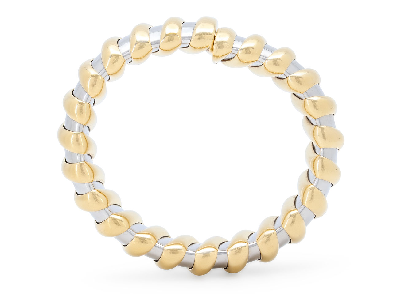 Bulgari Tubogas Bracelet in Steel and 18K Gold