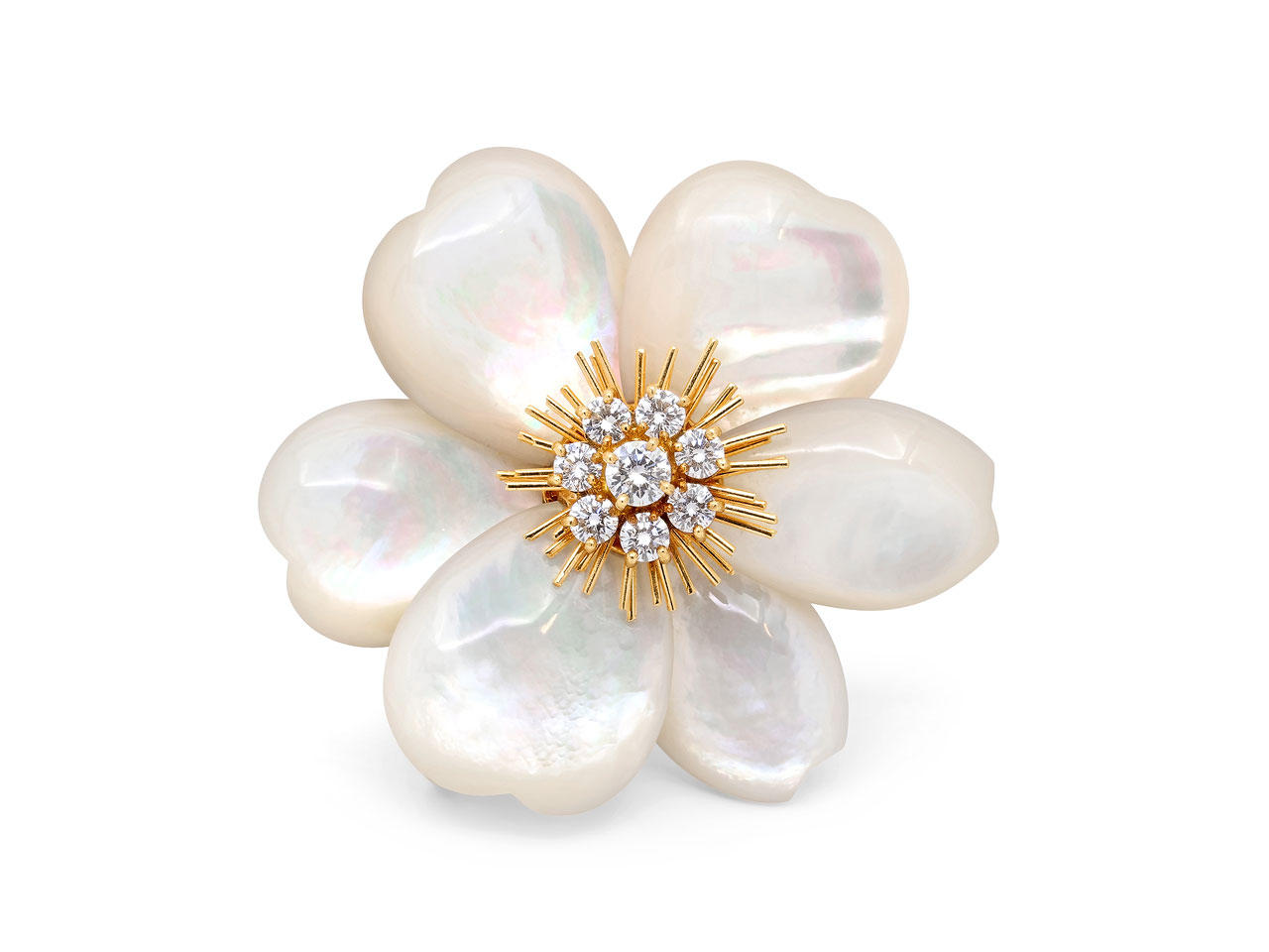 Van Cleef & Arpels Mother-of-Pearl and Diamond 'Rose #517983 – Beladora