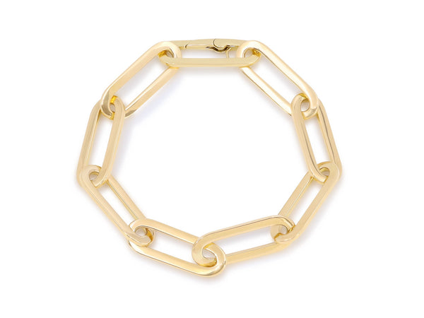 Italian Small Oval Link Gold Chain in 18K Gold, by Beladora