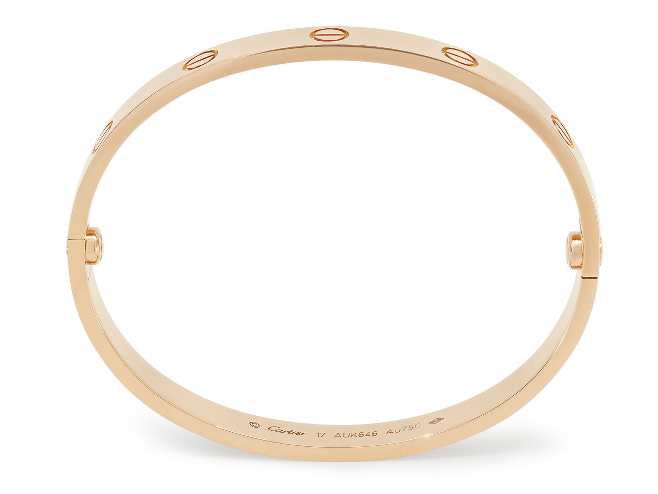 Cartier 'Love' Bracelet, 18K Rose Gold, Size 17 #517131 – Beladora