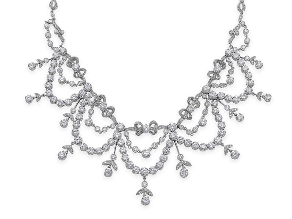 Diamond Garland Necklace in Platinum #503083 – Beladora