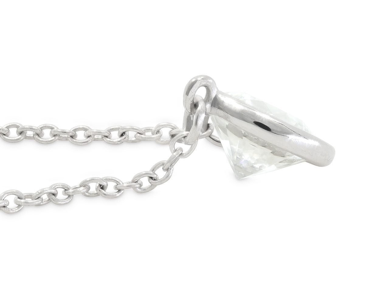 Tiffany & Co. Single Stone Diamond Pendant in Platinum 1.41ct D/VVS2 |  Single diamond necklace, Diamond pendant necklace solitaire, Diamond