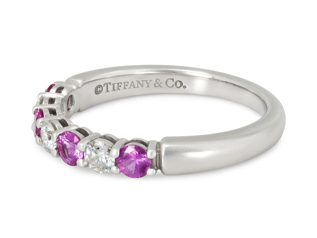 Tiffany & Co. 'Embrace' Pink Sapphire and Diamond Ri #517322